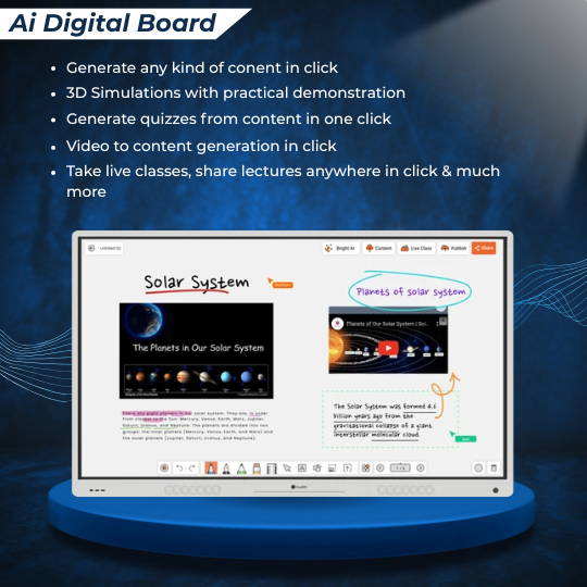 Buy Cybernetyx Eyeris A10 Interactive Digital Board online at ComputerBaba.in – digital learning and office presentation board with precision touch