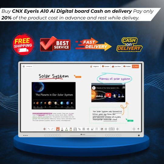 Buy Cybernetyx Eyeris A10 Interactive Digital Board online at ComputerBaba.in – digital learning and office presentation board with precision touch