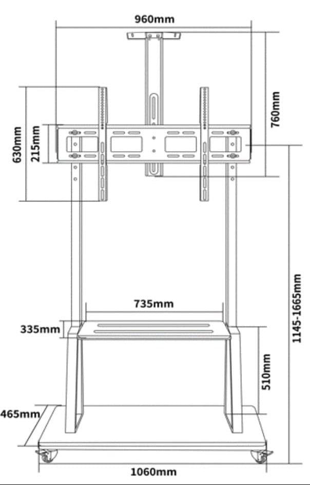 Logic Interactive Digital board Stand/Trolly with Wheels for 42